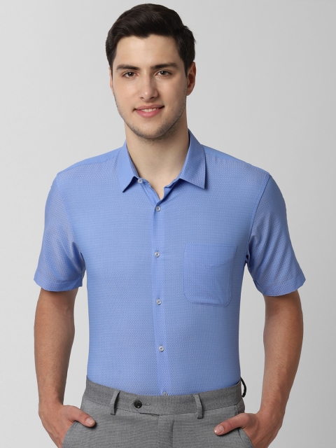 

Peter England Men Blue Regular Fit Printed Formal Shirt