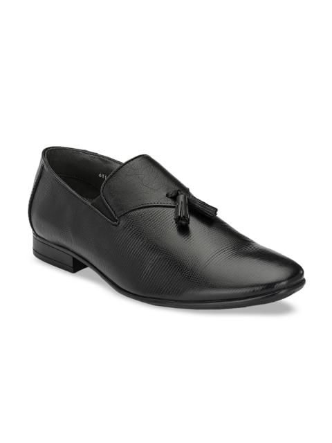 

Hitz Men Black Leather Loafers