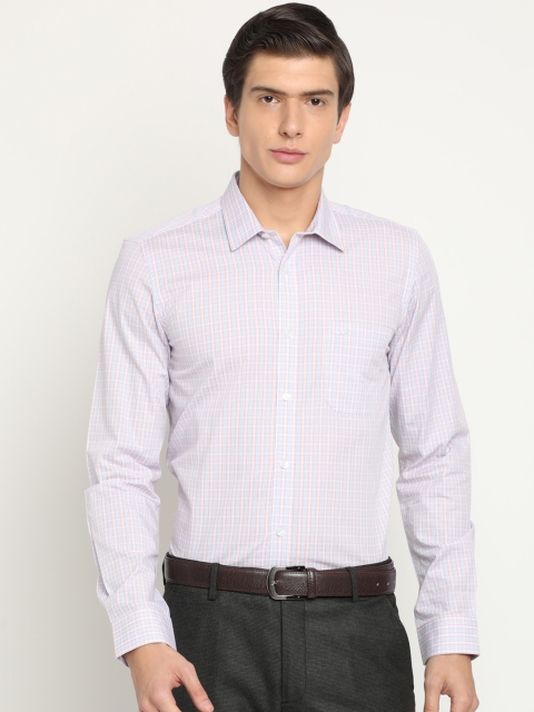 

Crocodile Men Blue & Red Slim Fit Checked Formal Shirt