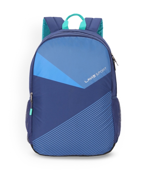 

Lavie Sport Unisex Navy Blue Colourblocked Backpack