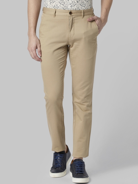 

Park Avenue Men Khaki Regular Fit Solid Formal Trousers