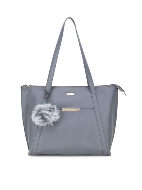 

yelloe Grey Solid Shoulder Bag
