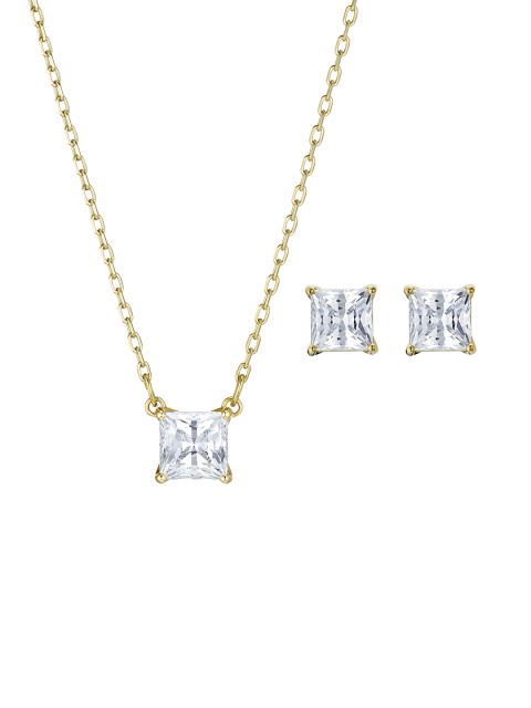 

SWAROVSKI Gold-Plated Crystal Studded Attract Jewellery Set