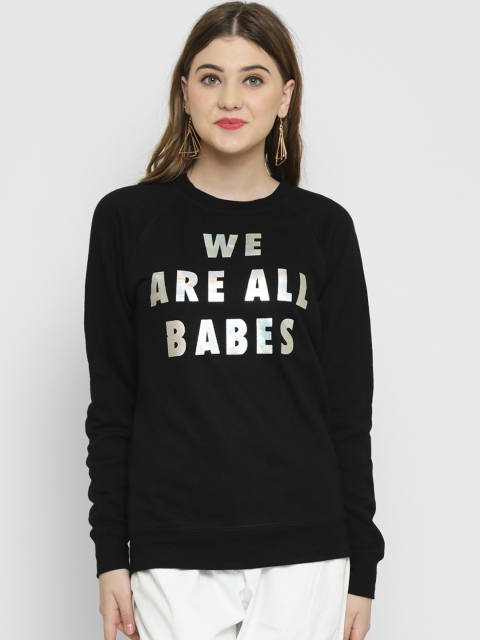 

Kotty Women Black Printed Sweatshirt