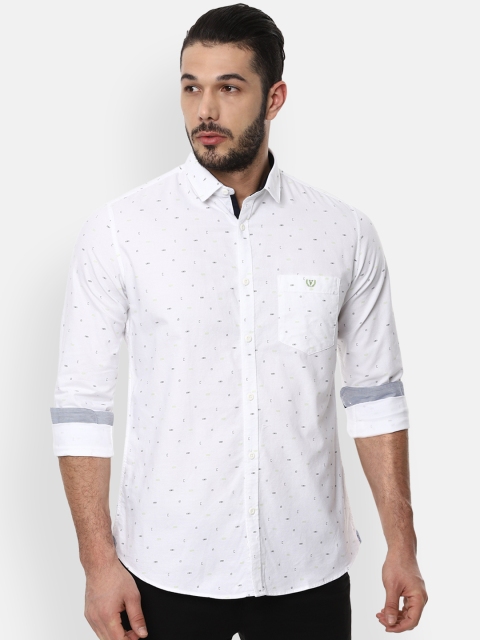 

Van Heusen Sport Men White & Black Slim Fit Printed Casual Shirt