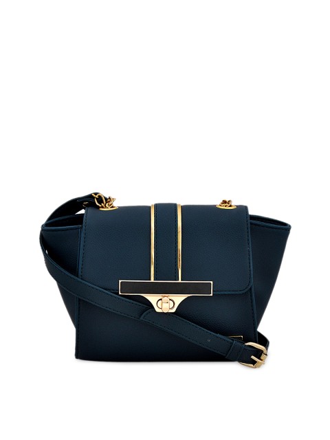 

yelloe Blue Solid Shoulder Bag