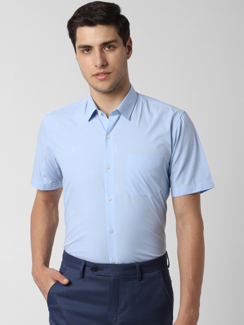 

Peter England Men Blue Regular Fit Solid Formal Shirt