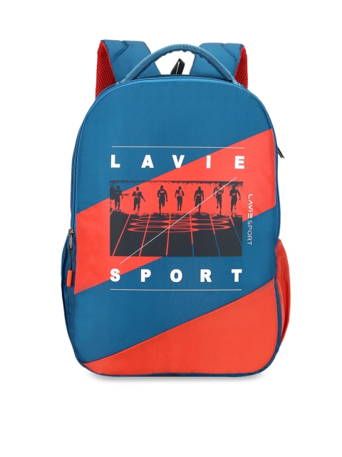 

Lavie Sport Unisex Blue & Red Graphic Backpack