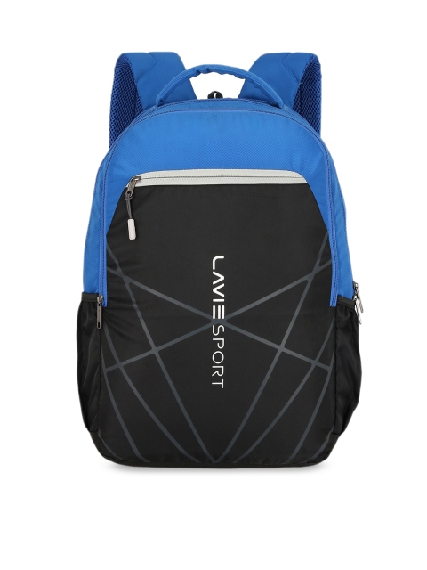 

Lavie Sport Unisex Blue & Black Colourblocked Backpack