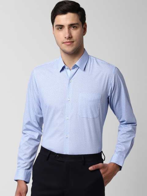 

Peter England Men Blue Regular Fit Printed Formal Shirt