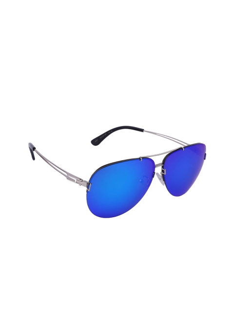 MARC LOUIS Unisex Polarised and UV Protected Aviator Sunglasses ML P8683 C1, Blue