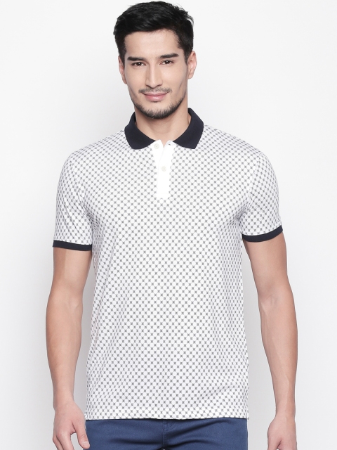 

BYFORD by Pantaloons Men White Printed Polo Collar T-shirt