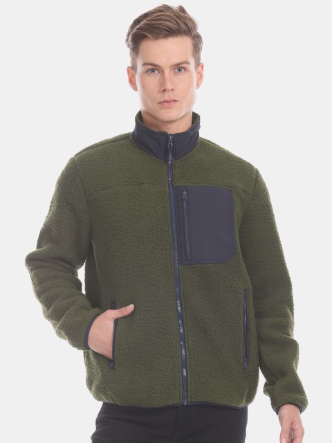 

GAP Men Fleece Zip-Up Jacket, Green