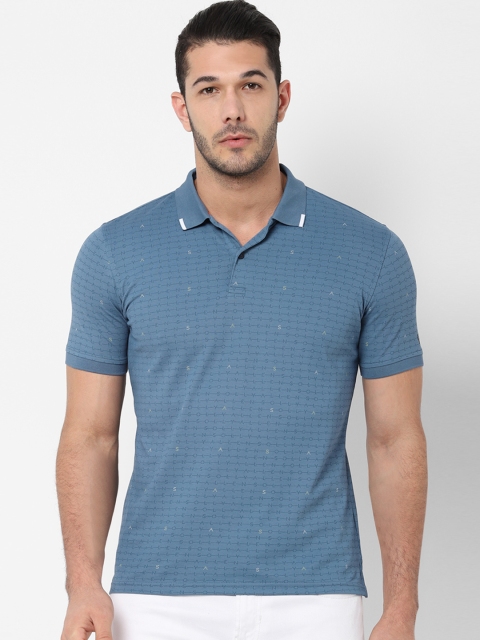 

Allen Solly Sport Men Blue Printed Polo Collar T-shirt