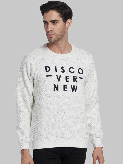 

Parx Men White Printed Sweatshirt