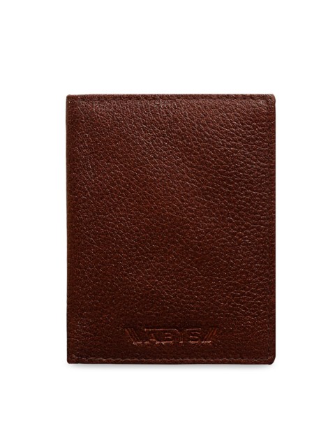 

ABYS Unisex Brown Solid Leather Card Holder