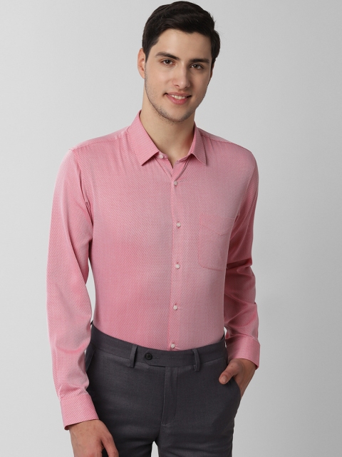 

Peter England Men Red Regular Fit Printed Formal Shirt