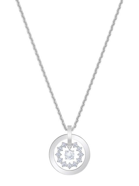 

Swarovski Women White Rhodium-Plated Further Necklace Crystal Studded Chain