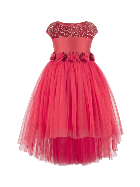 

Toy Balloon kids Girls Red Embellished Fit and Flare Dress