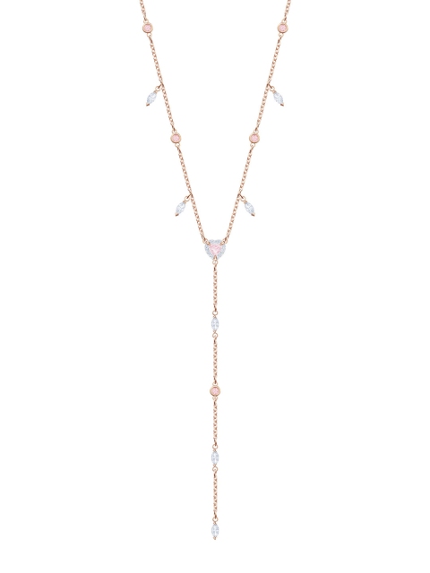 

SWAROVSKI Rose-Gold-Plated One Y Necklace, Pink
