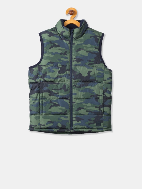 

GAP Boys Green Printed Padded Jacket