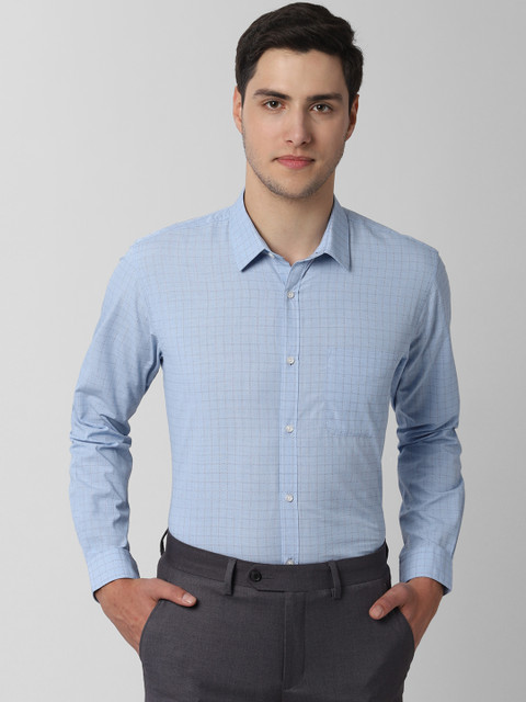 

Peter England Men Blue Regular Fit Printed Formal Shirt