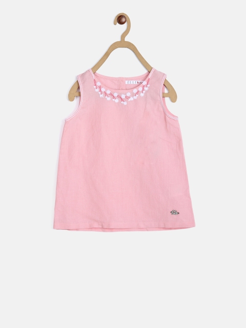 

ELLE Girls Pink Printed A-Line Top