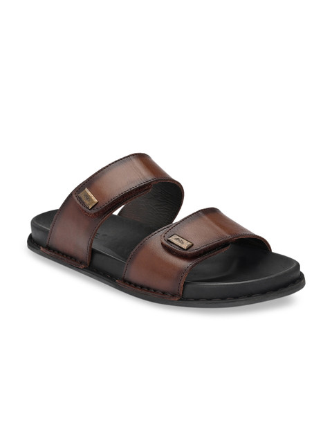 

Hitz Men Coffee Brown Leather Comfort Sandals