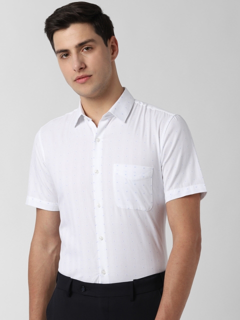 

Peter England Men White Slim Fit Printed Formal Shirt