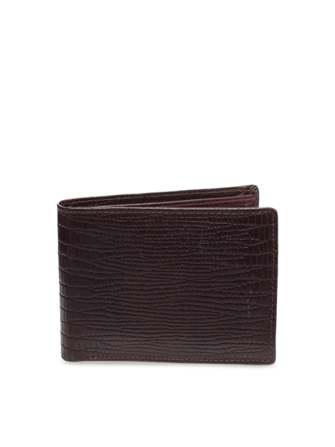 

amicraft Men Brown Textured Two Fold Wallet