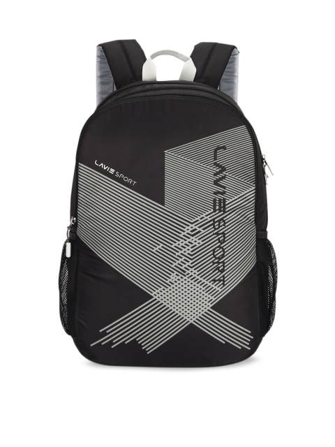 

Lavie Sport Unisex Black & Grey Graphic Backpack