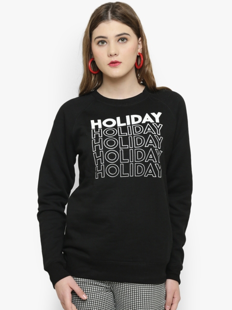 

Kotty Women Black Printed Sweatshirt