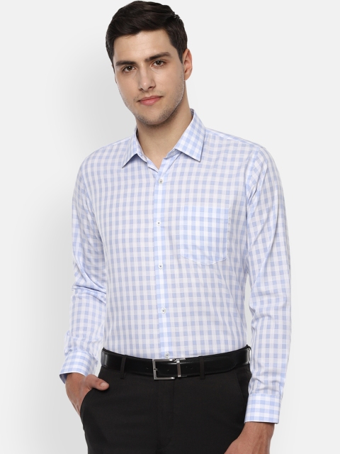 

Van Heusen Men Blue Slim Fit Checked Formal Shirt