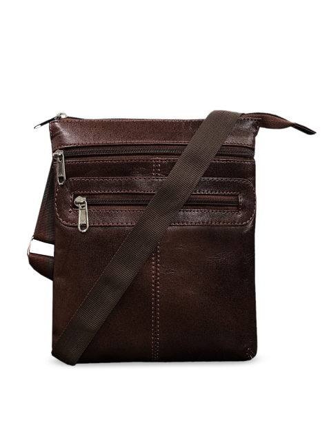 

ABYS Unisex Coffee Brown Solid Messenger Bag