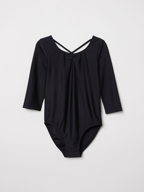 

H&M Girls Black Solid Leotard