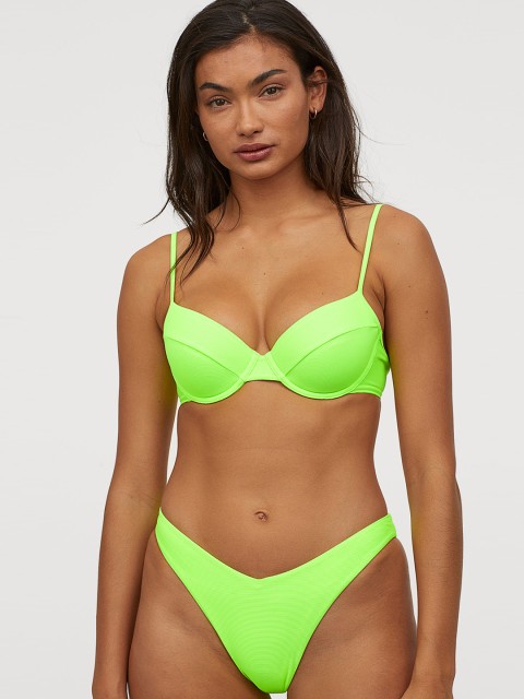 

H&M Women Fluorescent Green V-Shaped Bikini Bottoms