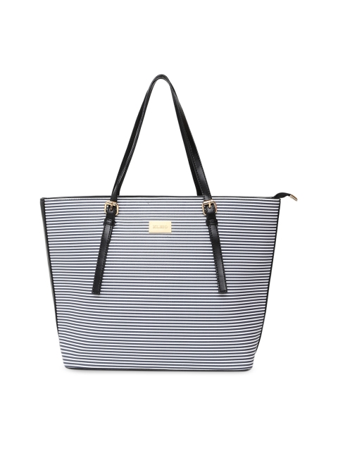 

KLEIO Black & White Striped Shoulder Bag