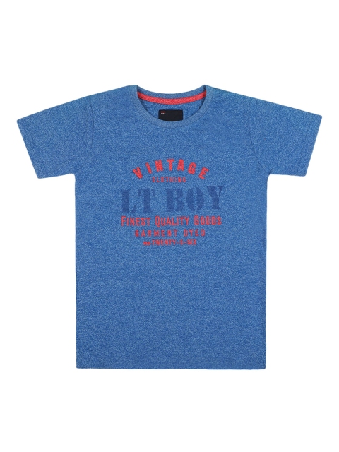

Lil Tomatoes Boys Blue Printed Round Neck T-shirt