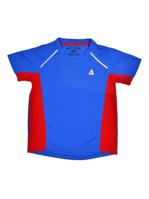 

Lil Tomatoes Boys Blue Colourblocked Round Neck T-shirt