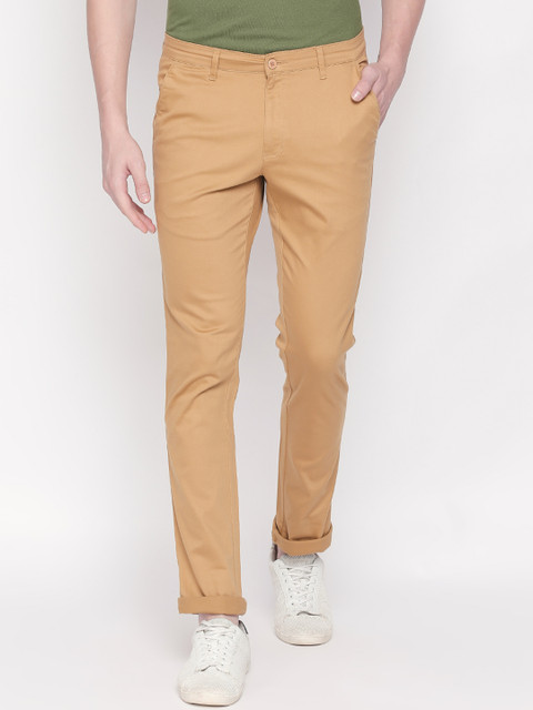 

Solemio Men Beige Regular Fit Solid Chinos