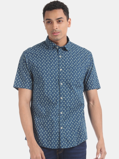 

Cherokee Men Blue Regular Fit Printed Casual Shirt