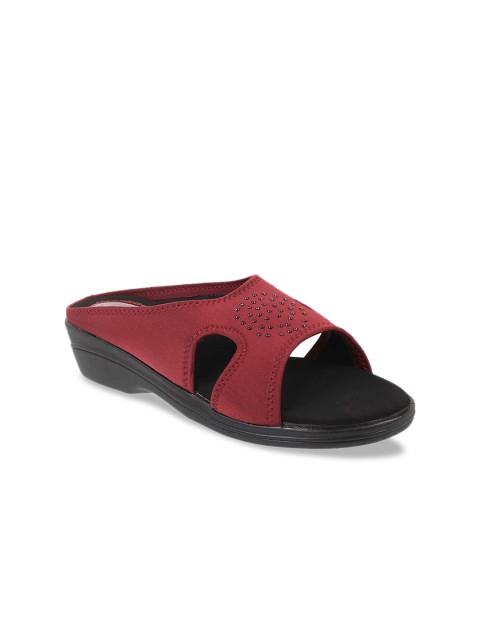 

WALKWAY Women Maroon Solid Heels