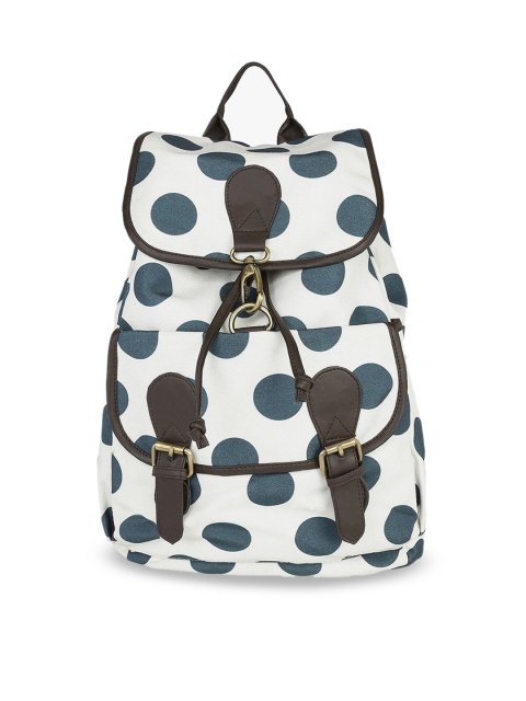 

KLEIO Women White & Brown Geometric Backpack