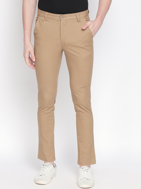 

Solemio Men Beige Regular Fit Solid Chinos