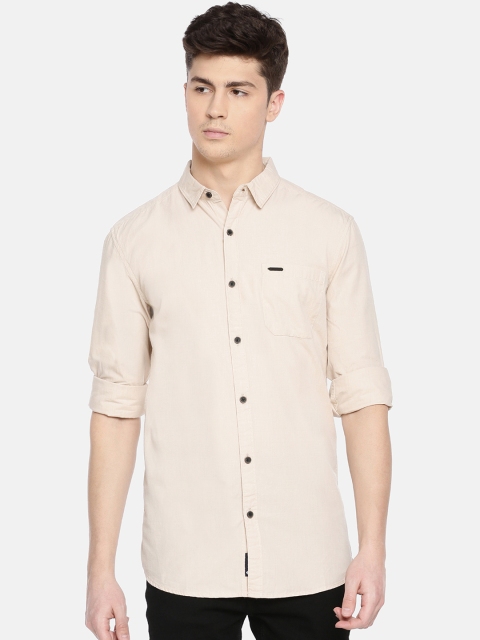 

Toss Winner Men Beige Slim Fit Solid Casual Shirt