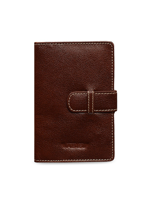 

ABYS Unisex Brown Solid Leather Passport Holder