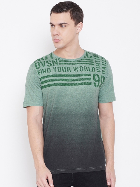 

NEVA Men Green & Black Printed Round Neck T-shirt