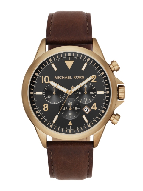 

Michael Kors Men Black & Gold-Toned Analogue Watch MK8785