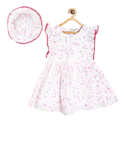 

Bella Moda Infant Pink & Blue Printed Fit and Flare Dress