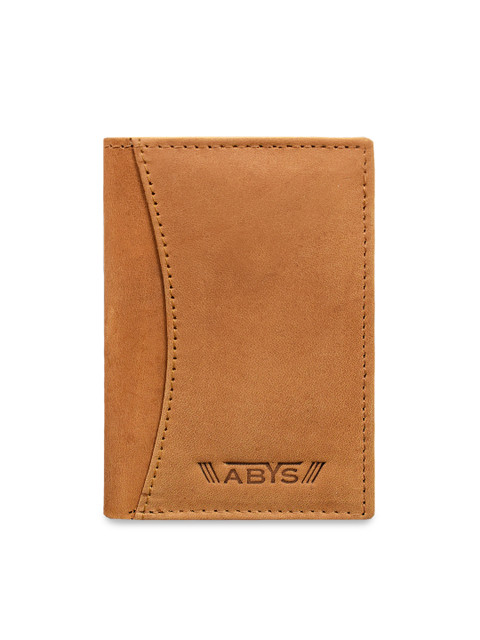 

ABYS Unisex Tan Solid Two Fold Wallet